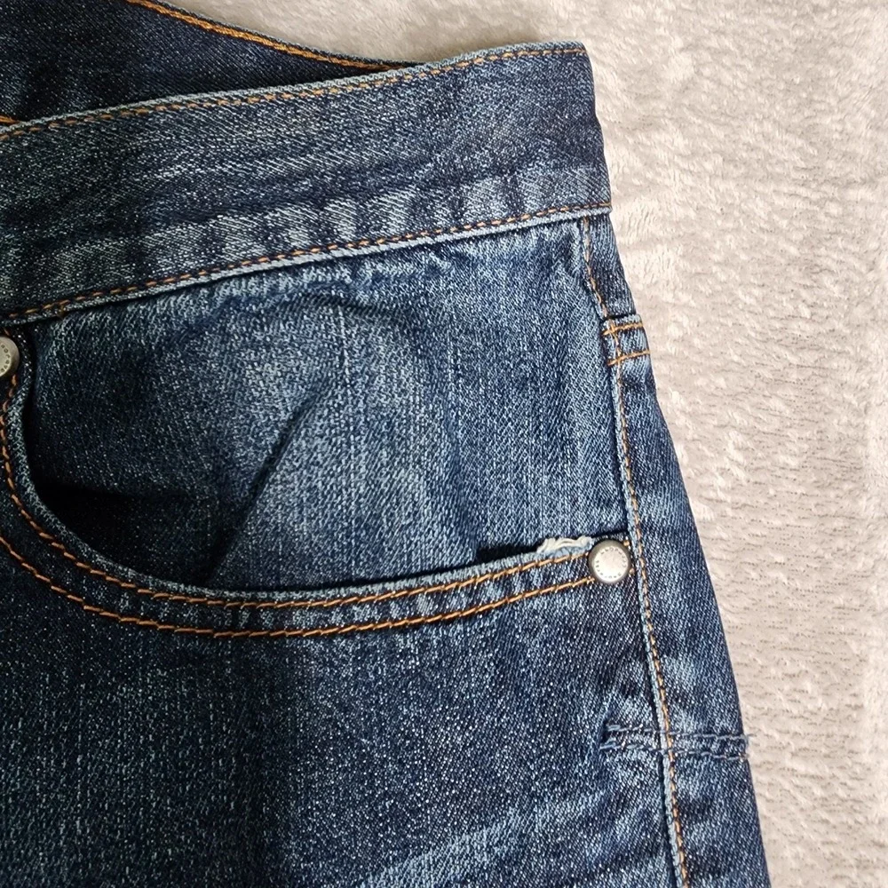 Sean John Men's Jeans 34x34 Straight 100% Cotton Denim Y2K Street Wear Distress